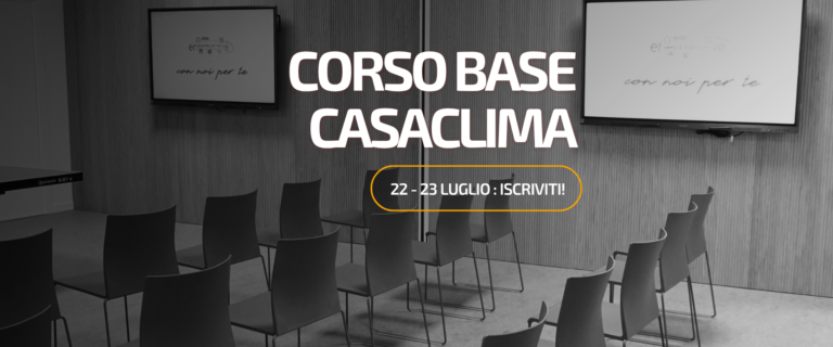 Corso Base CasaClima 22-23 luglio 2025