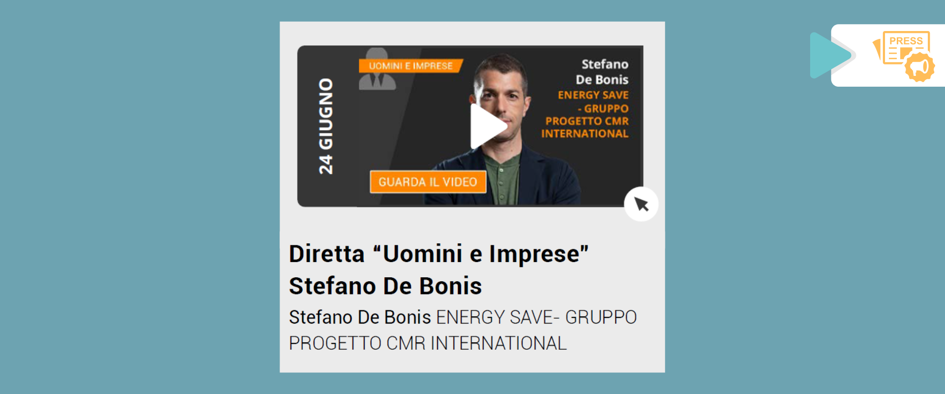 Intervista "Uomini e imprese"